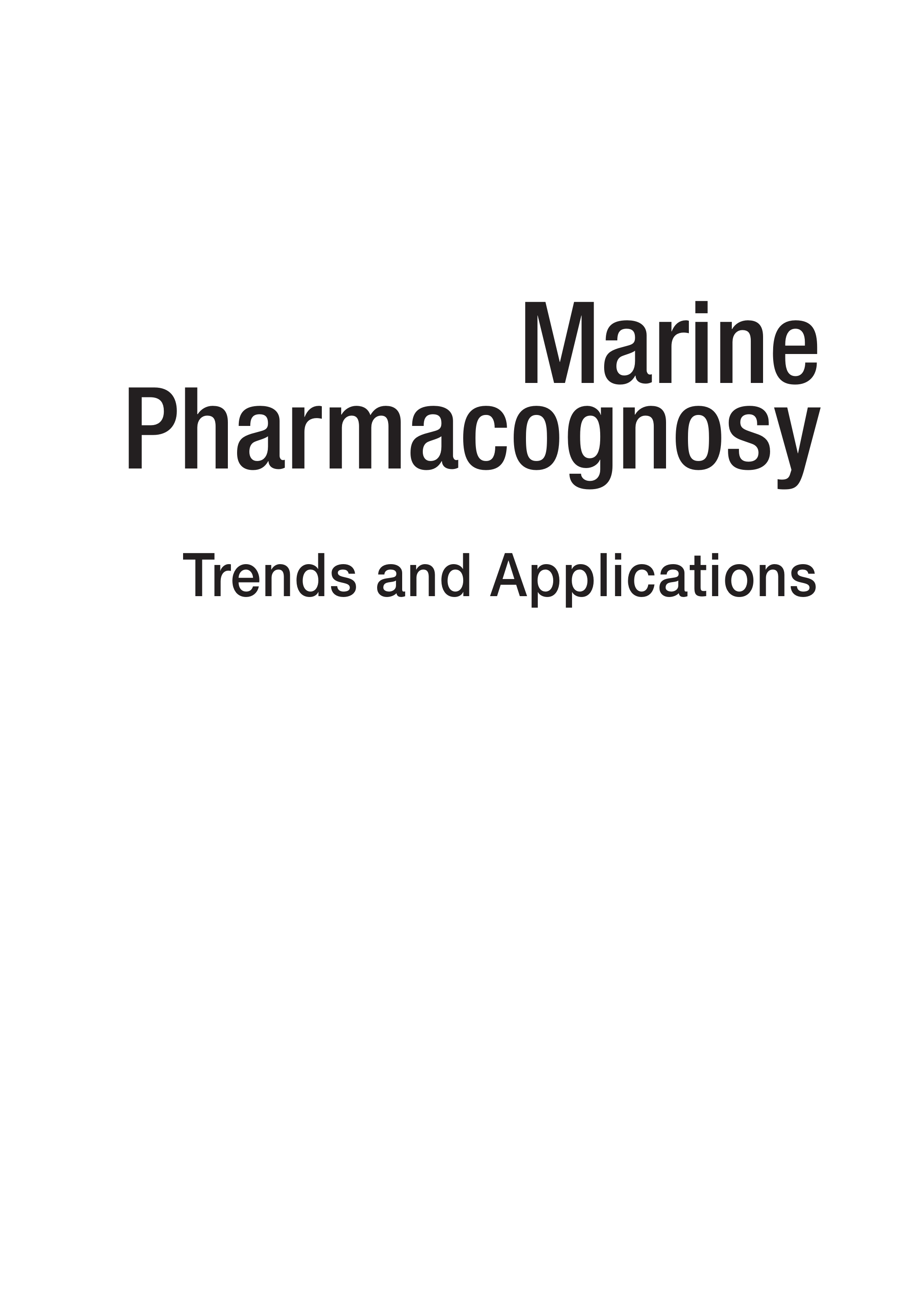 Marine Pharmacognosy