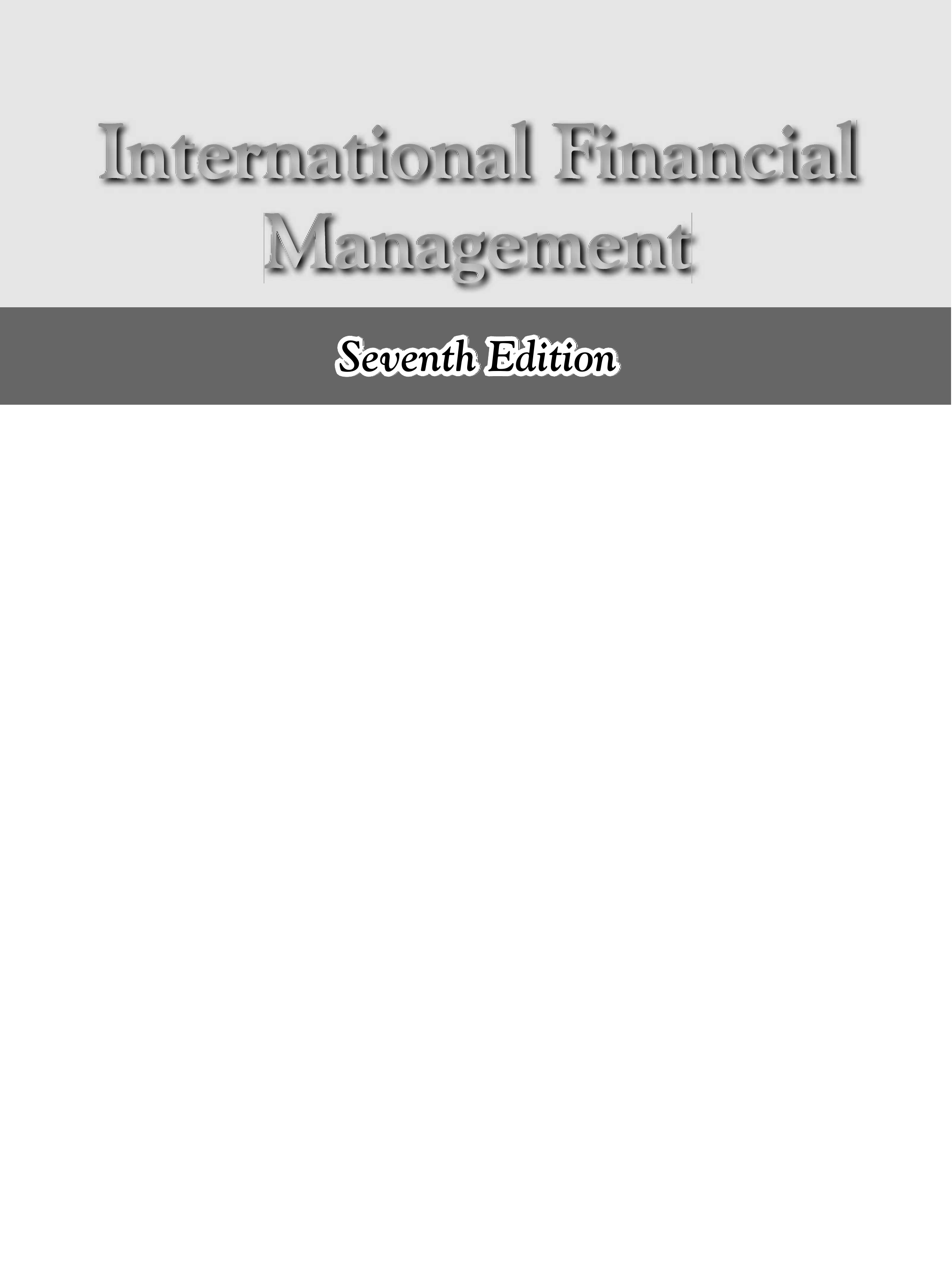 International Financial Management