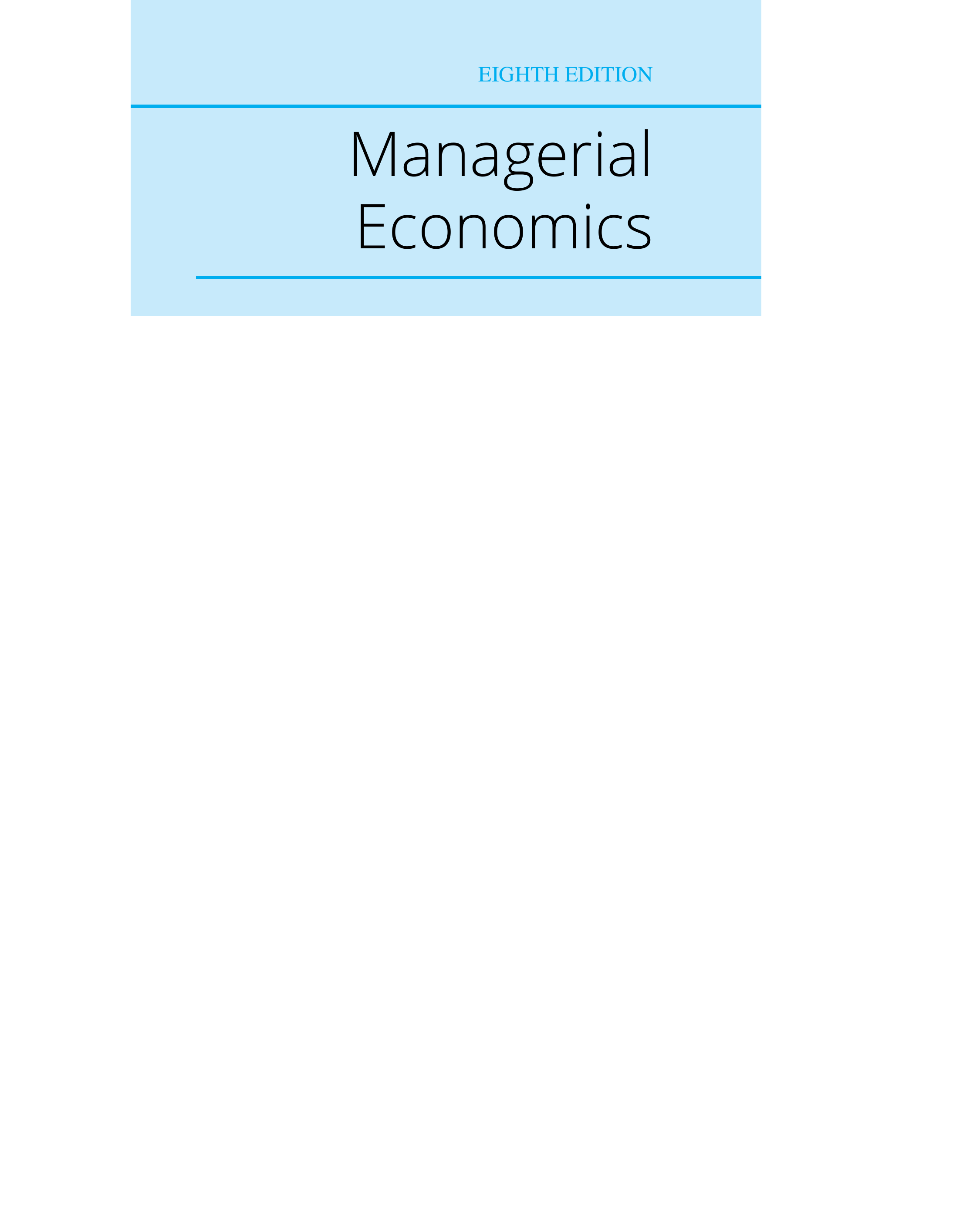 Managerial Economics, 8th Edition