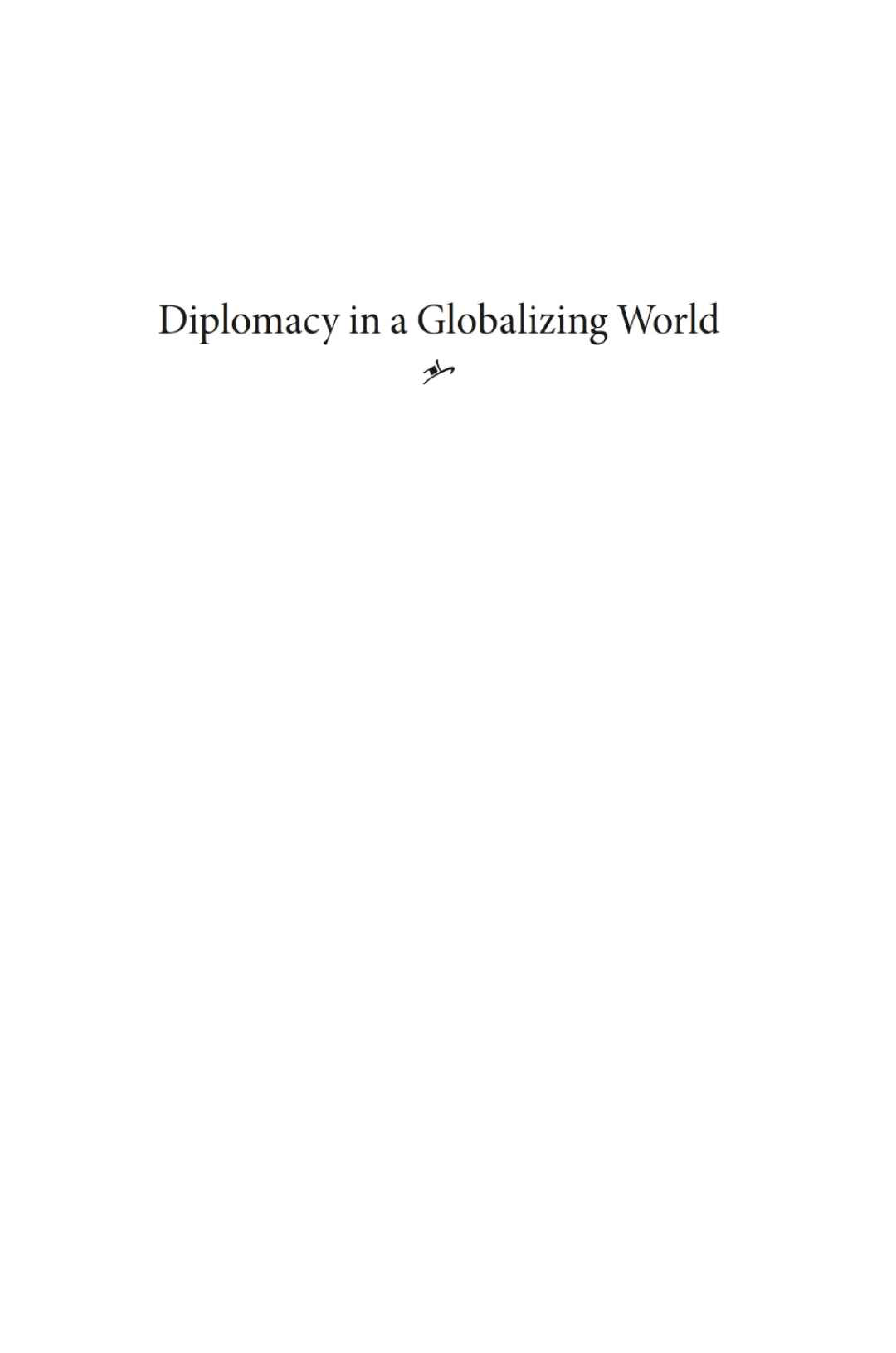 Diplomacy in a Globalizing World