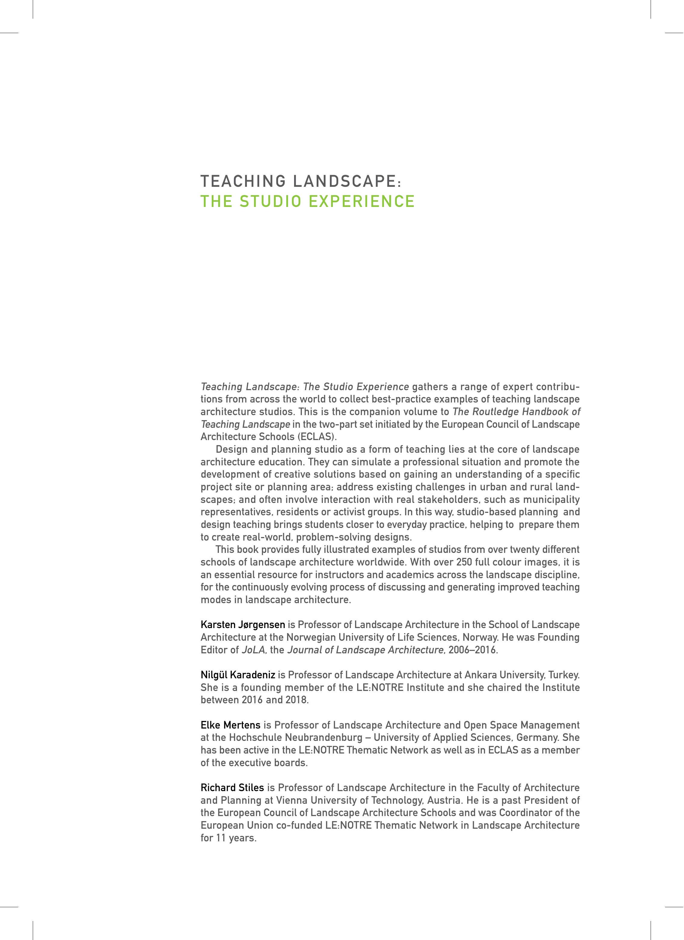 Teaching Landscape