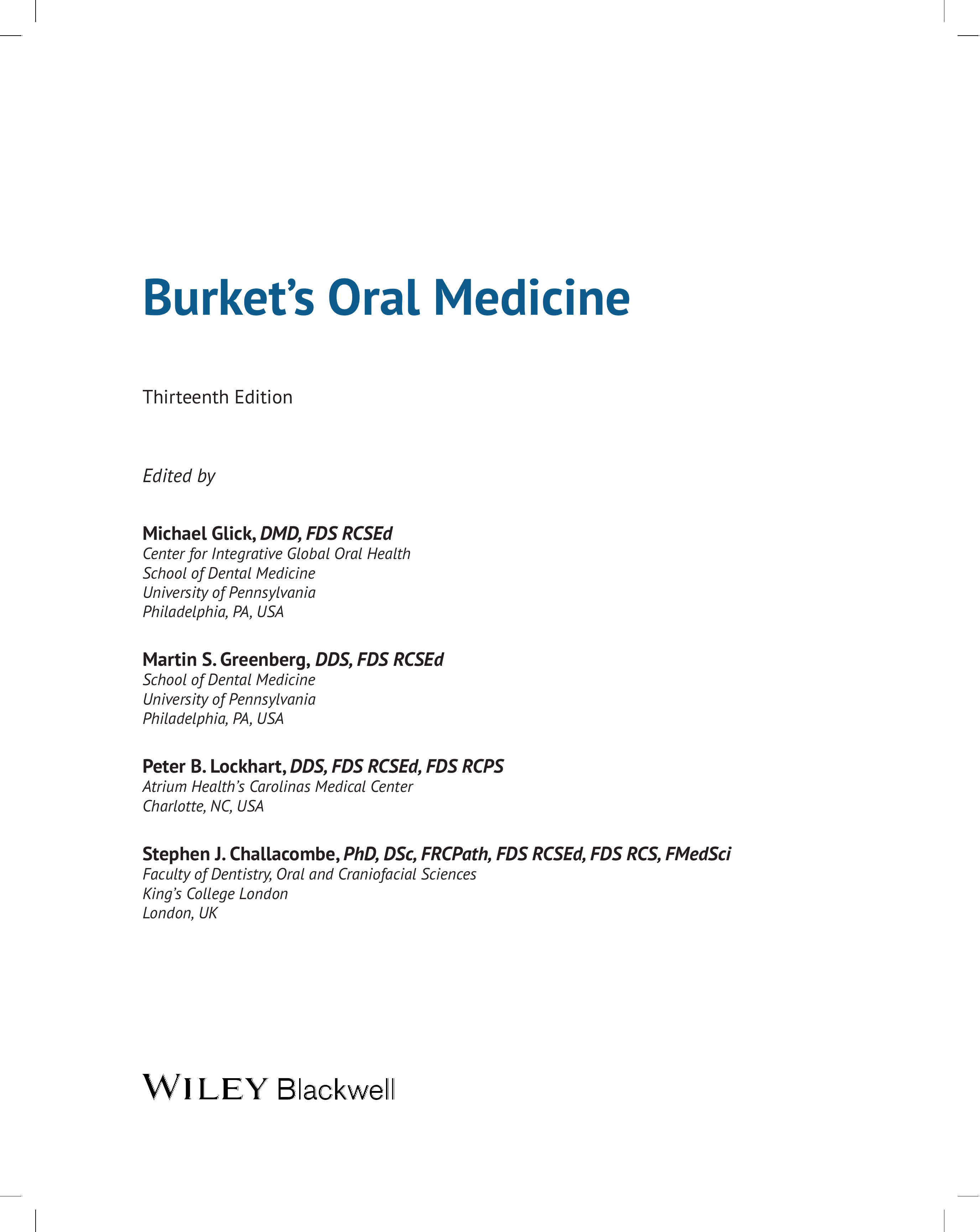 Burket's Oral Medicine, 12th Edition