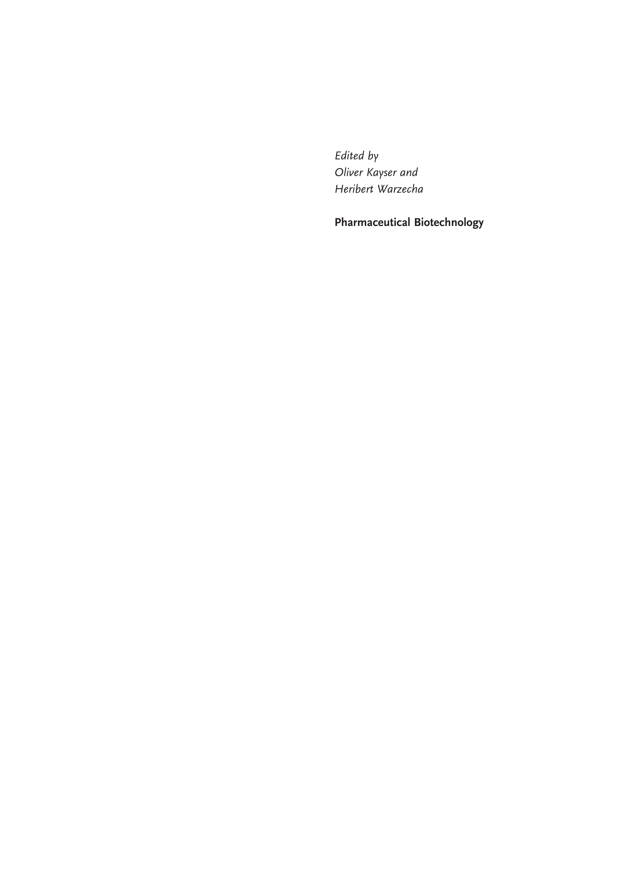 Pharmaceutical Biotechnology