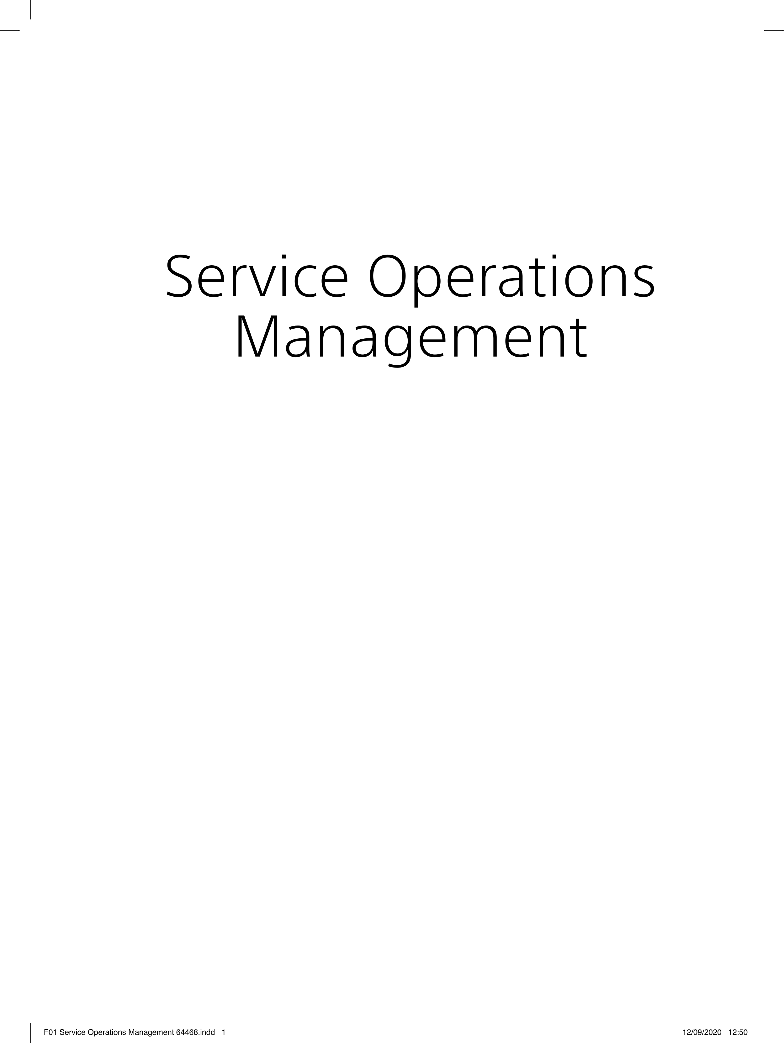 Service Operations Management