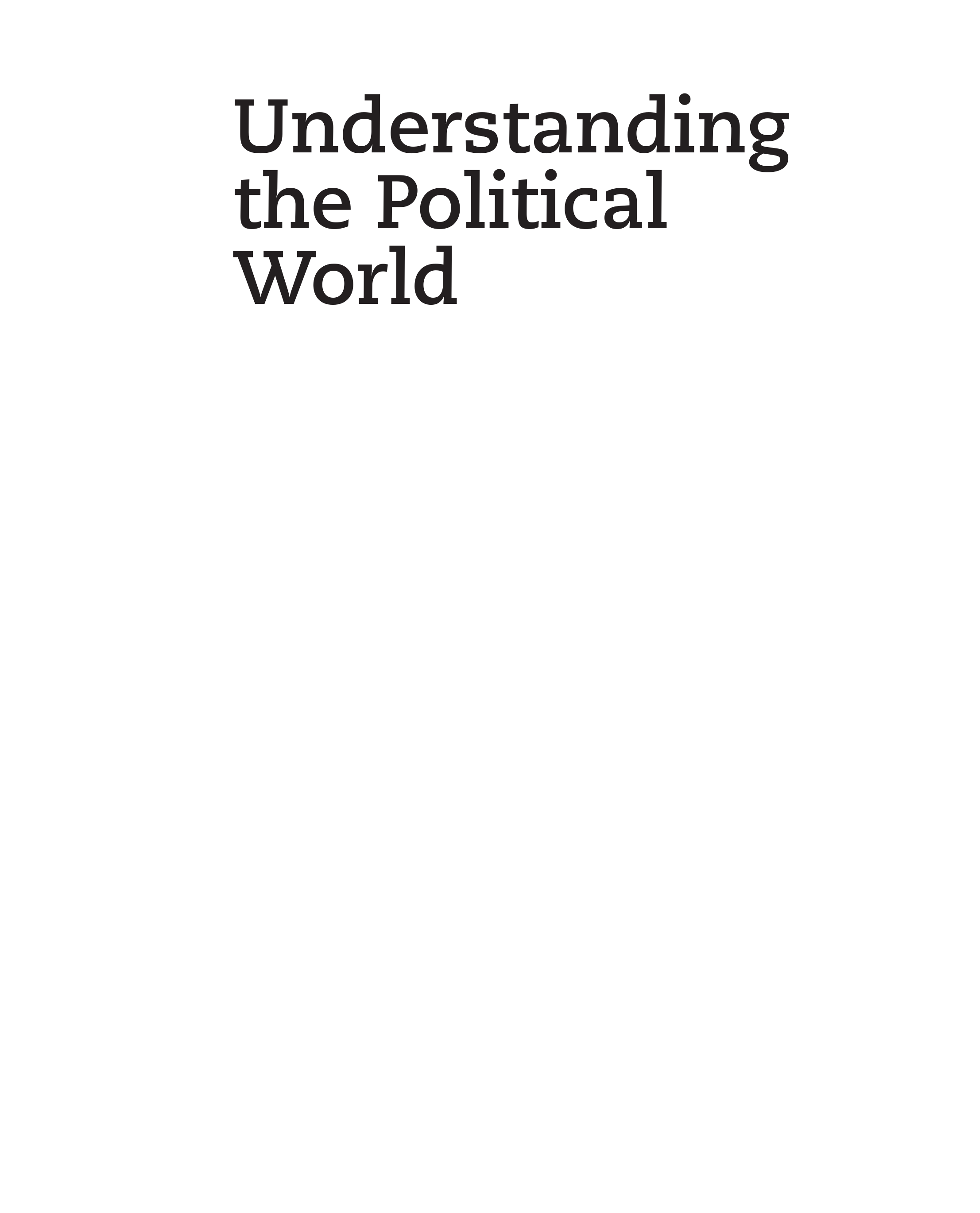 Understanding the Political World