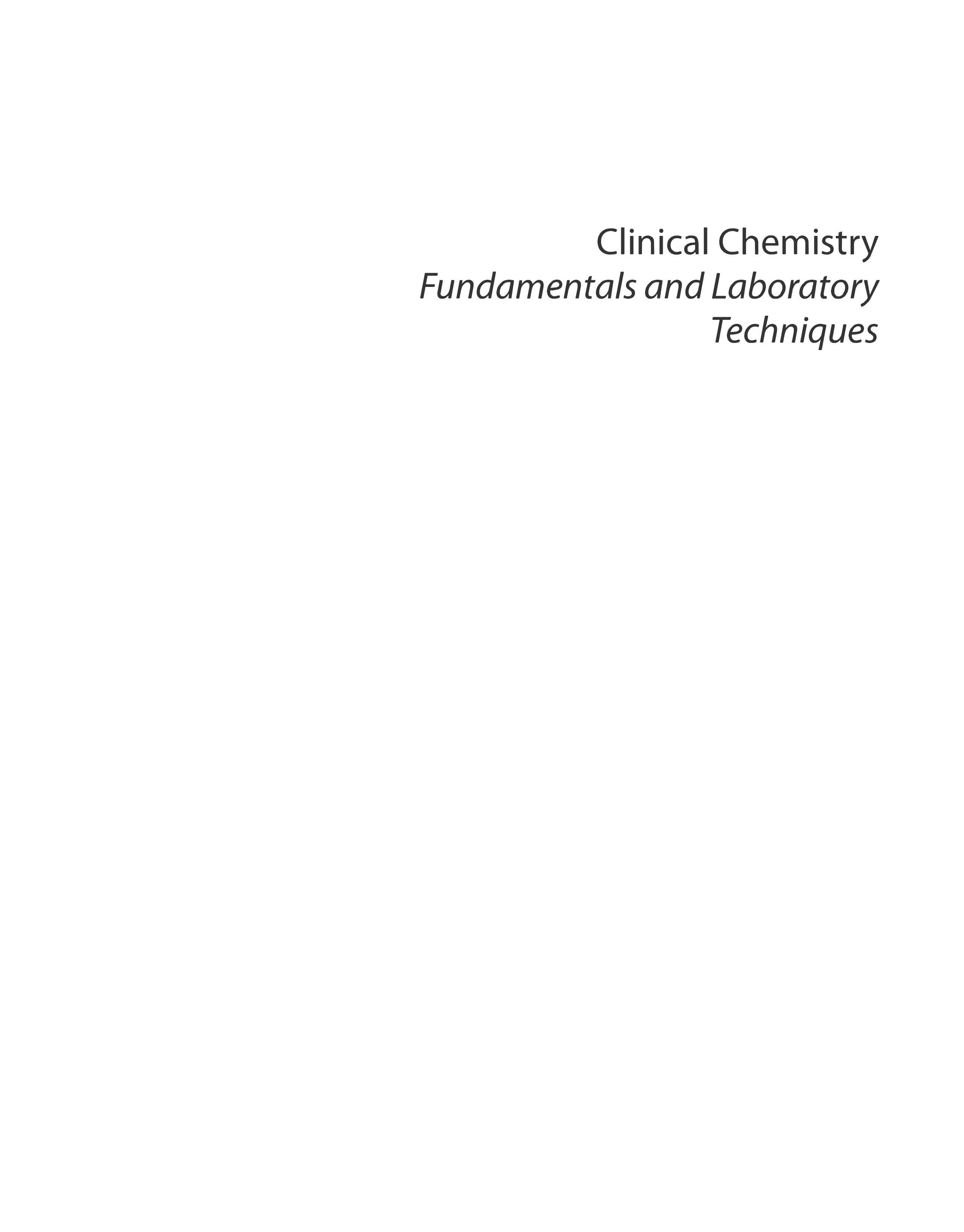 Clinical Chemistry - E-Book