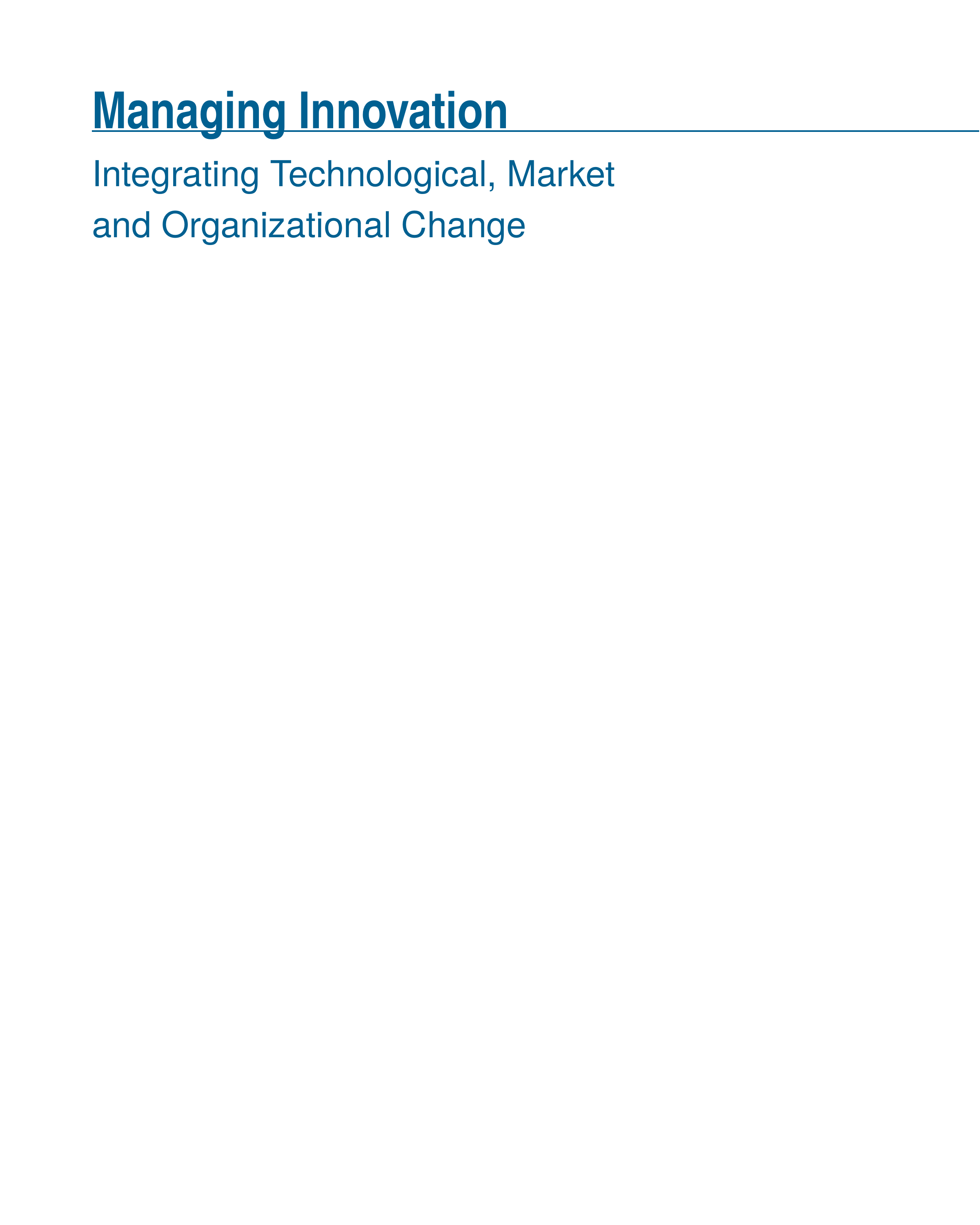 Managing Innovation