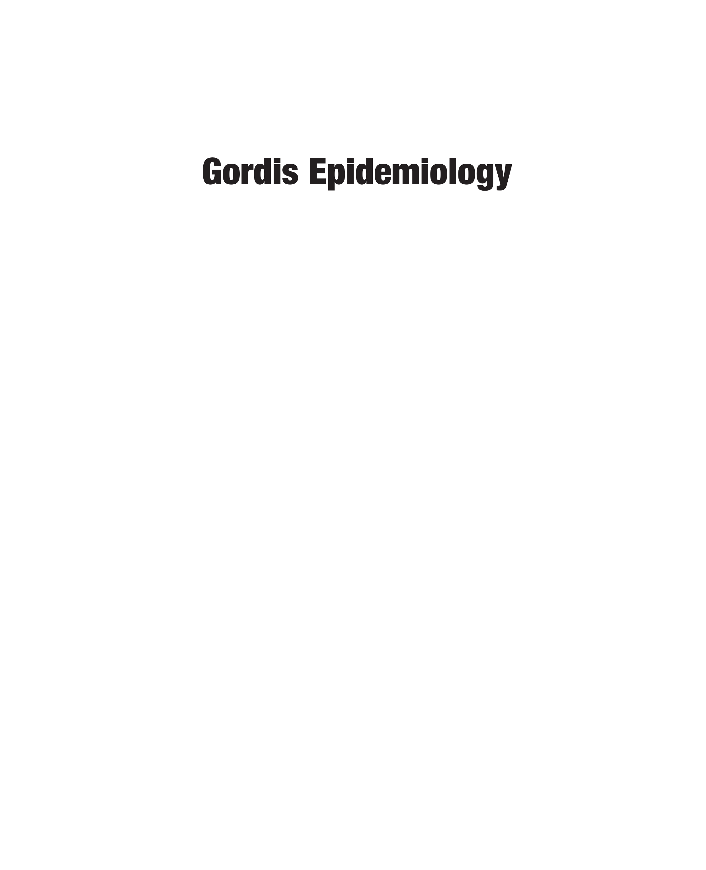 Gordis Epidemiology