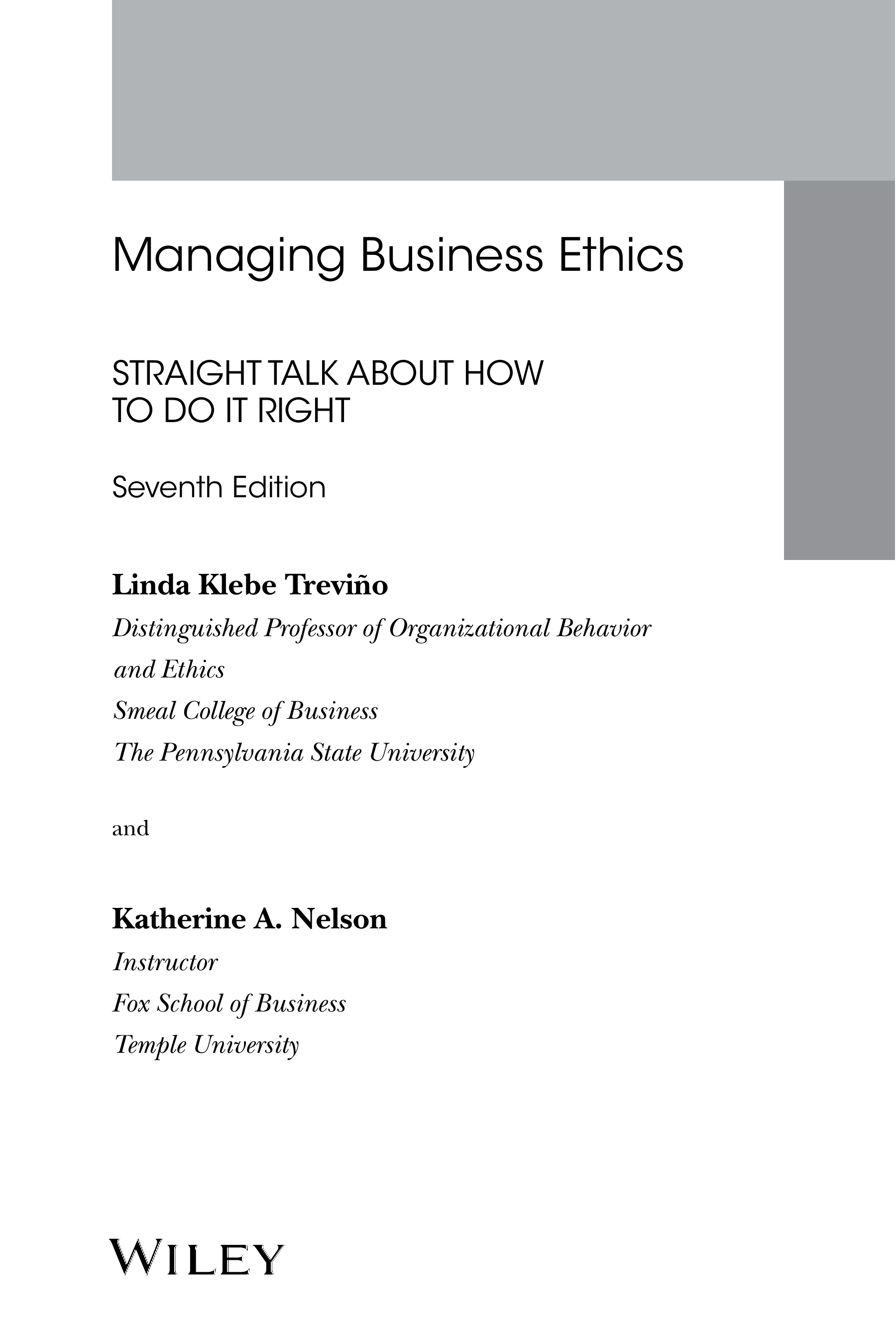 Managing Business Ethics
