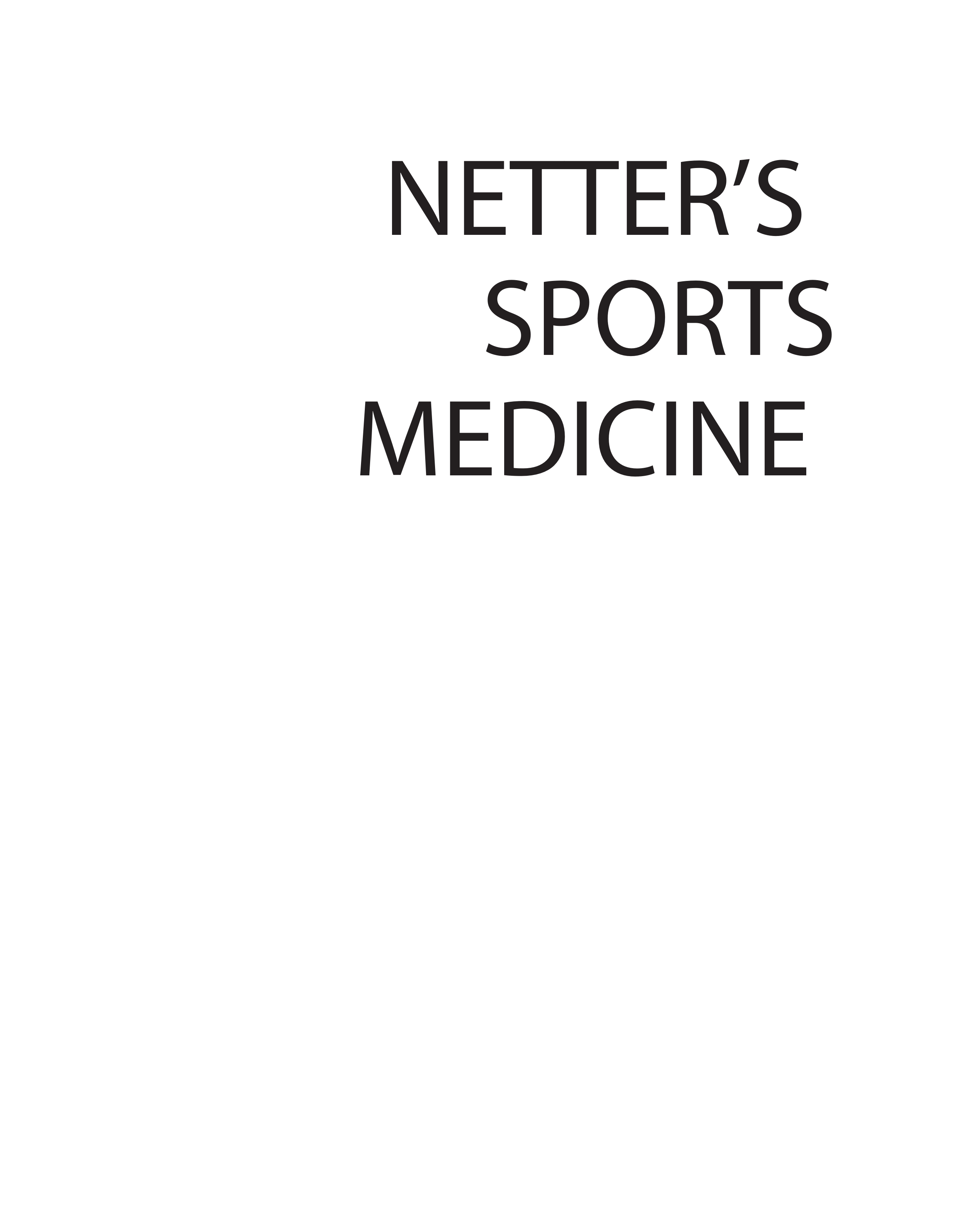 Netter's Sports Medicine