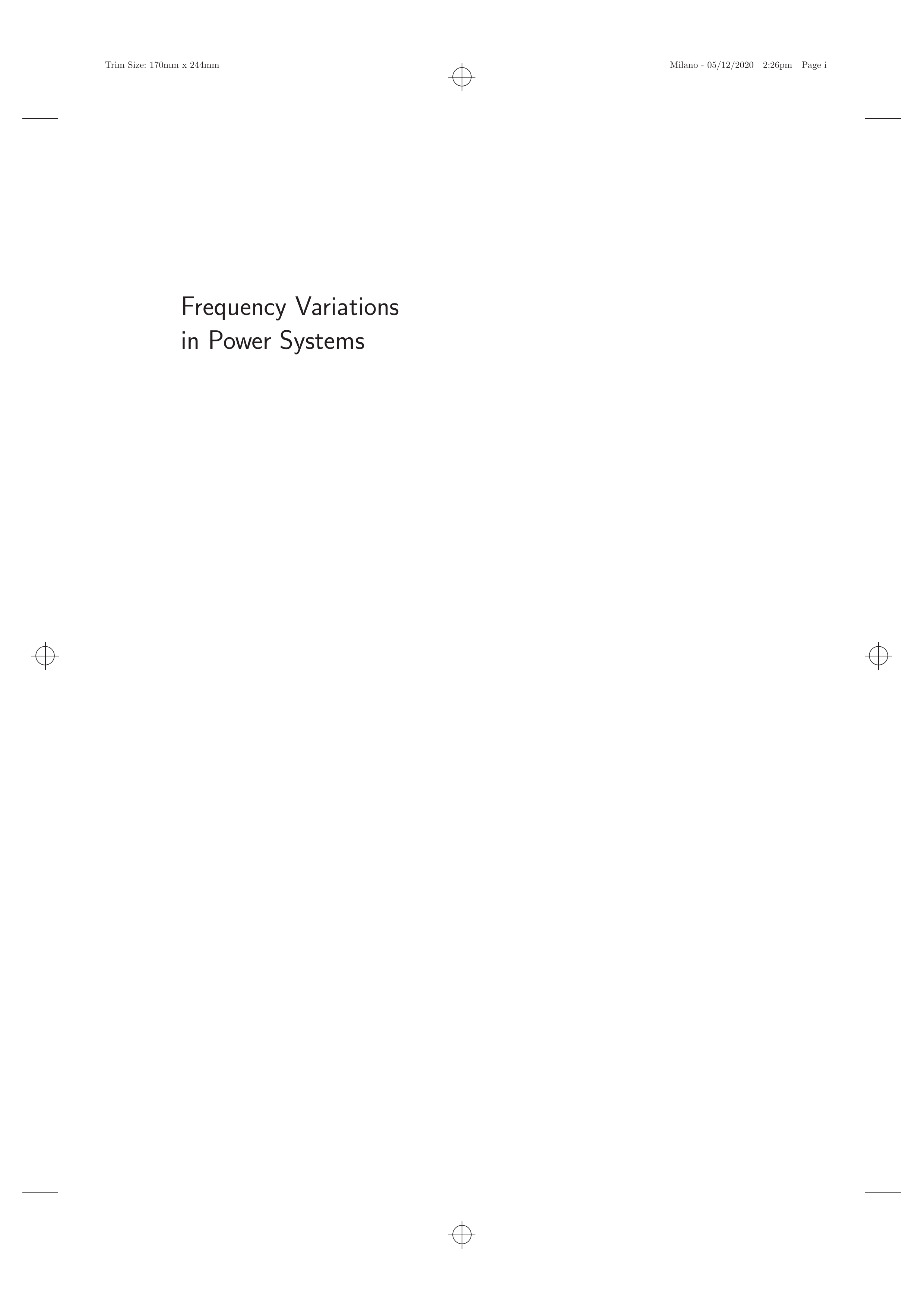 Frequency Variations in Power Systems